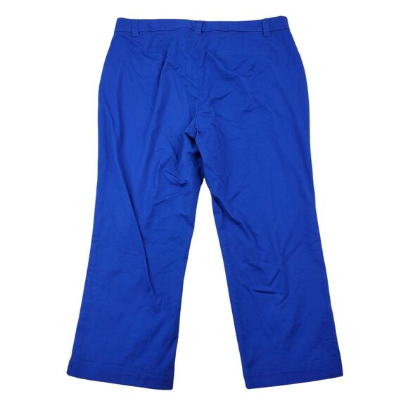 Lauren Ralph Lauren Womens Size 6 Active Crop Capri Pants Solid Blue Stretch - Picture 2 of 7